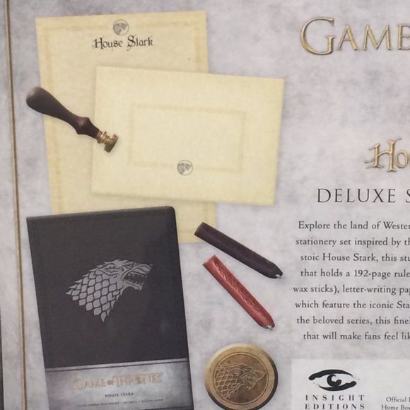 Game Of Thrones House Stark Stationery Set New In Box - Picture 6 of 7